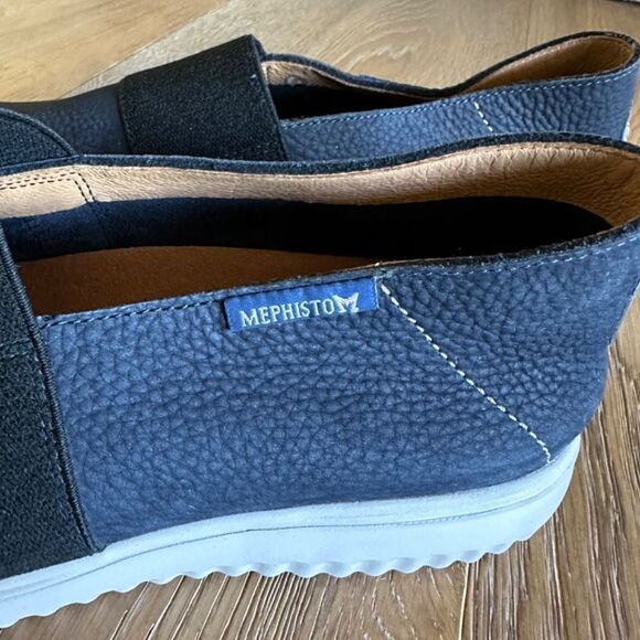 MEPHISTO Tilford Nubuck Slip-On Shoe Navy Comfort Walking Size 8 NEW main image 5